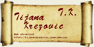 Tijana Krezović vizit kartica